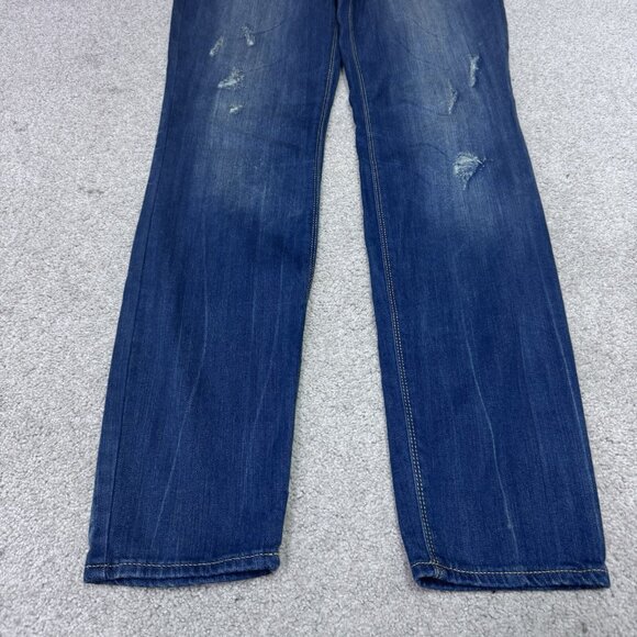 Express Jeans Ultra Skinny Zelda Slim Fit Rhinestone Blue Low Rise Women’s Sz 10 - Picture 11 of 13